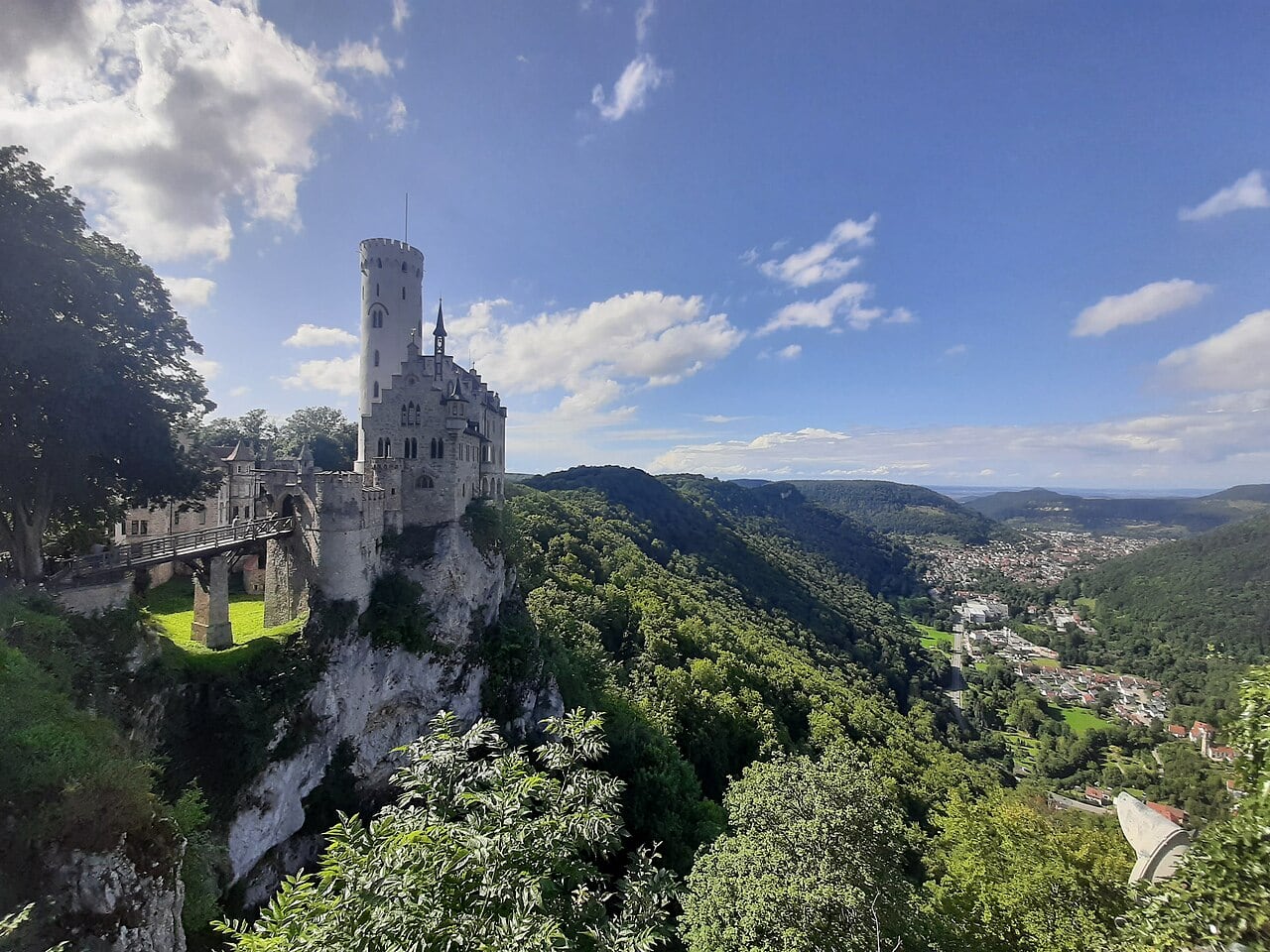 Lichtenstein Castle 1 Lichtenstein Castle on its cliff above the Echaz valley, Swabian Jura, Germany