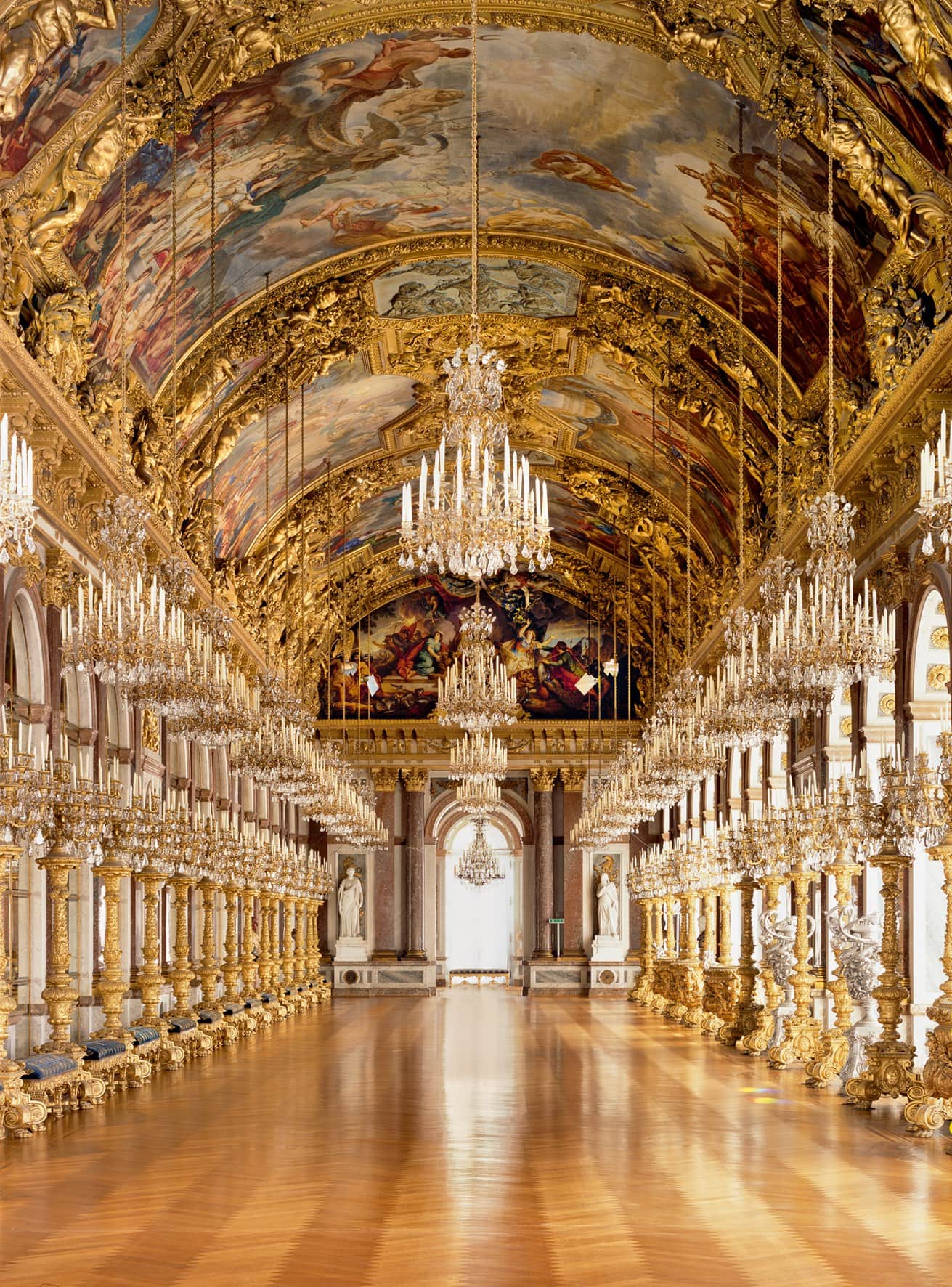 Ludwig II and the Architecture of Dreams 5 The Great Hall of Mirrors at Herrenchiemsee New Palace, longer than its Versailles model