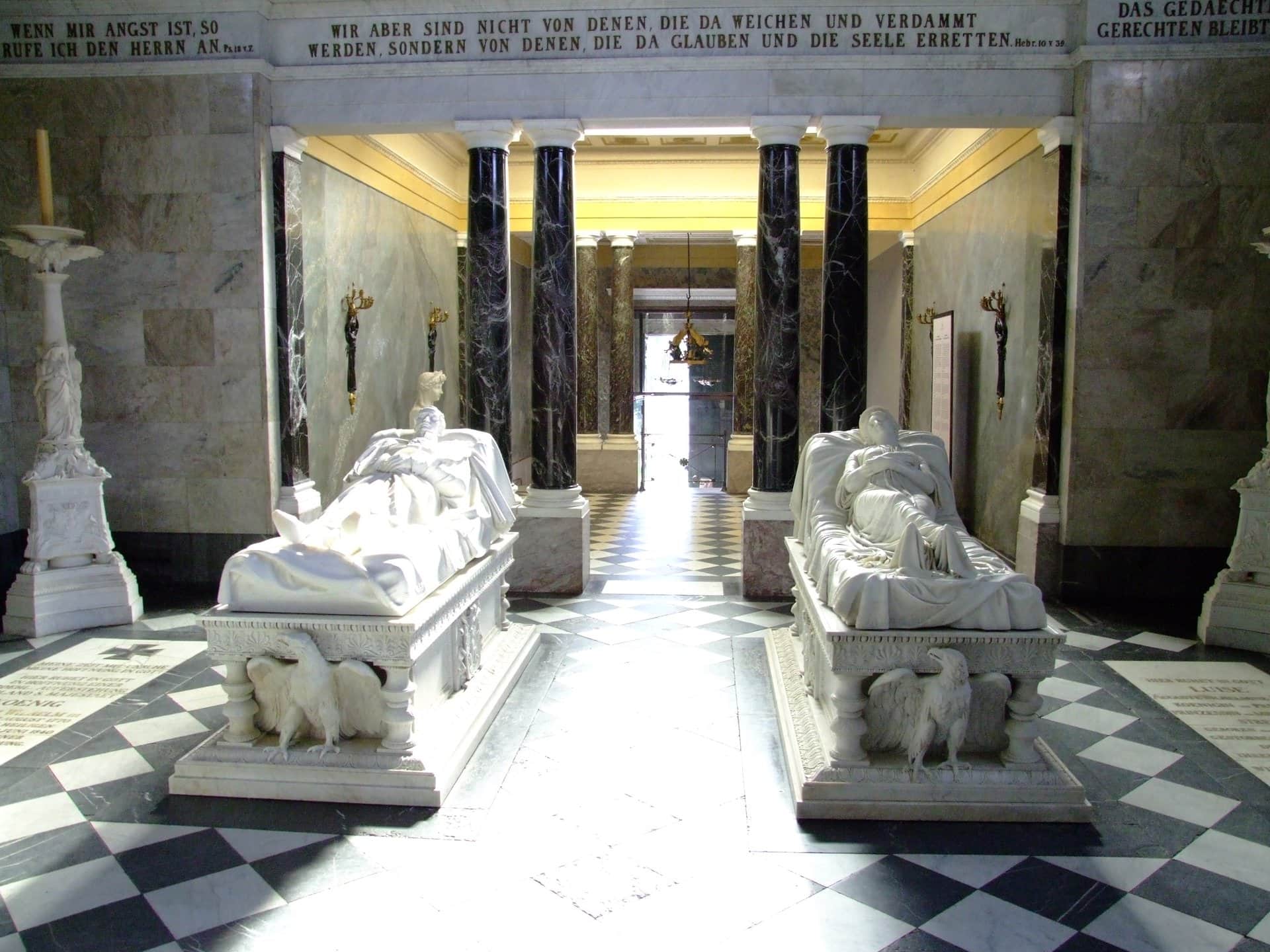 Charlottenburg Palace 5 Marble effigies inside the Mausoleum in the gardens of Charlottenburg Palace