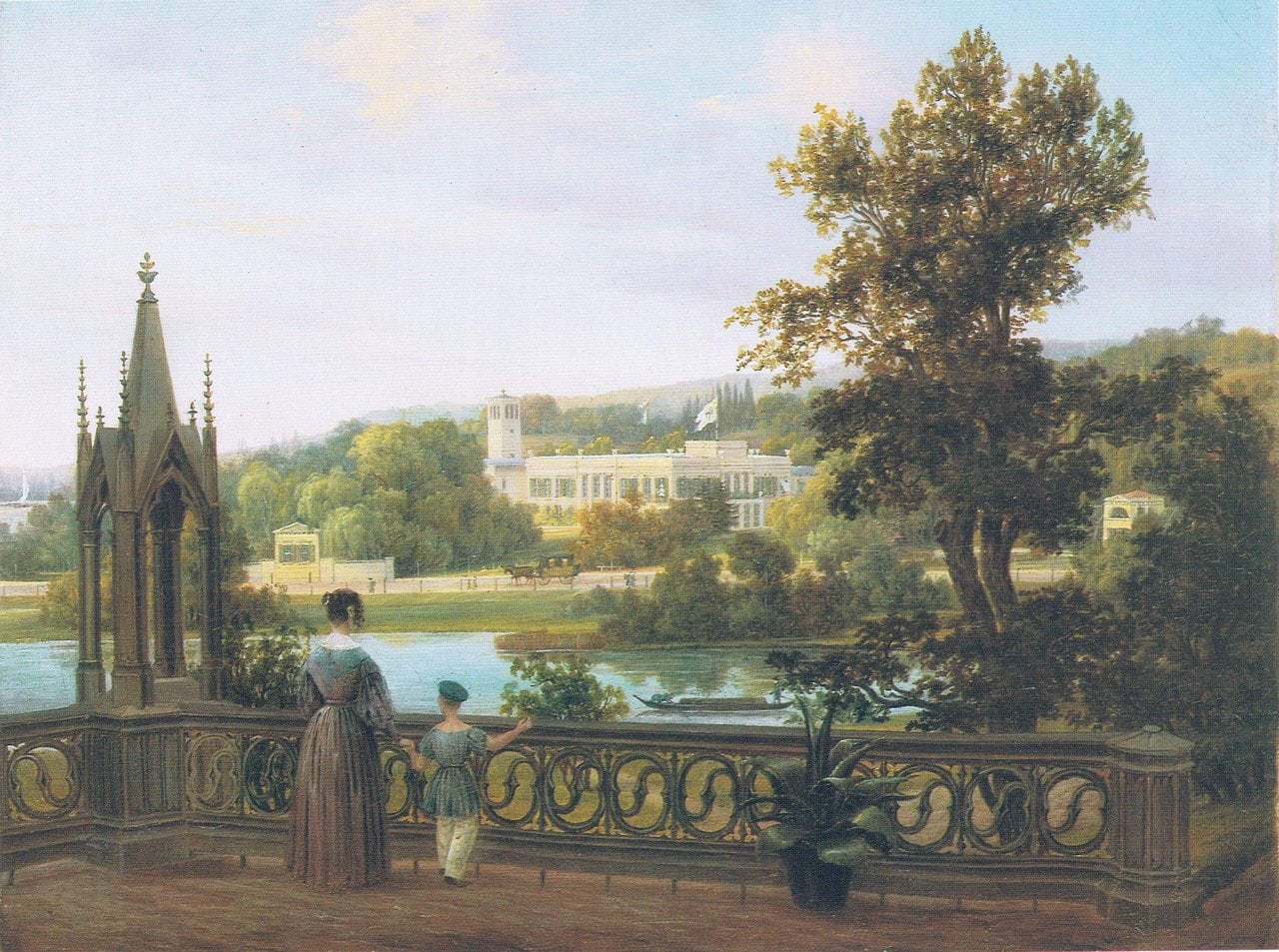 Glienicke Palace 6 A 19th-century painting of Glienicke Palace seen across the Havel from Babelsberg.