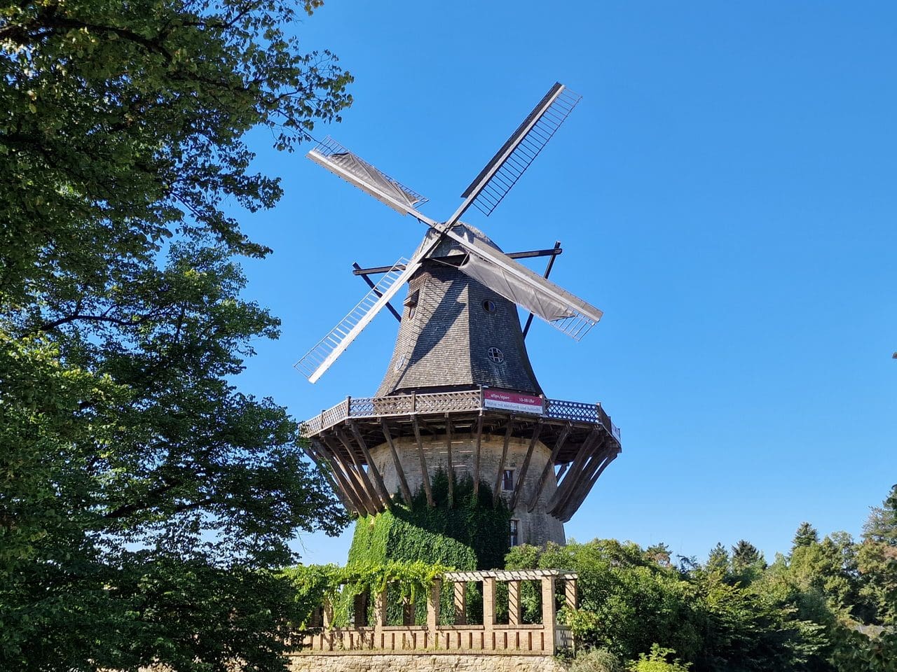 Sanssouci Palace 7 The historic Dutch-style windmill beside Sanssouci Palace in Potsdam