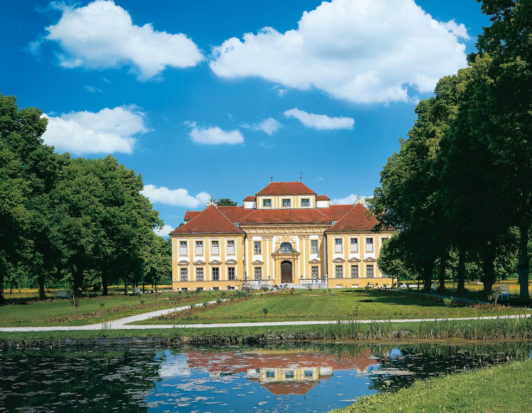 Schleissheim Palace 3 Schloss Lustheim, the Baroque garden villa at the eastern end of the Schleissheim canal axis