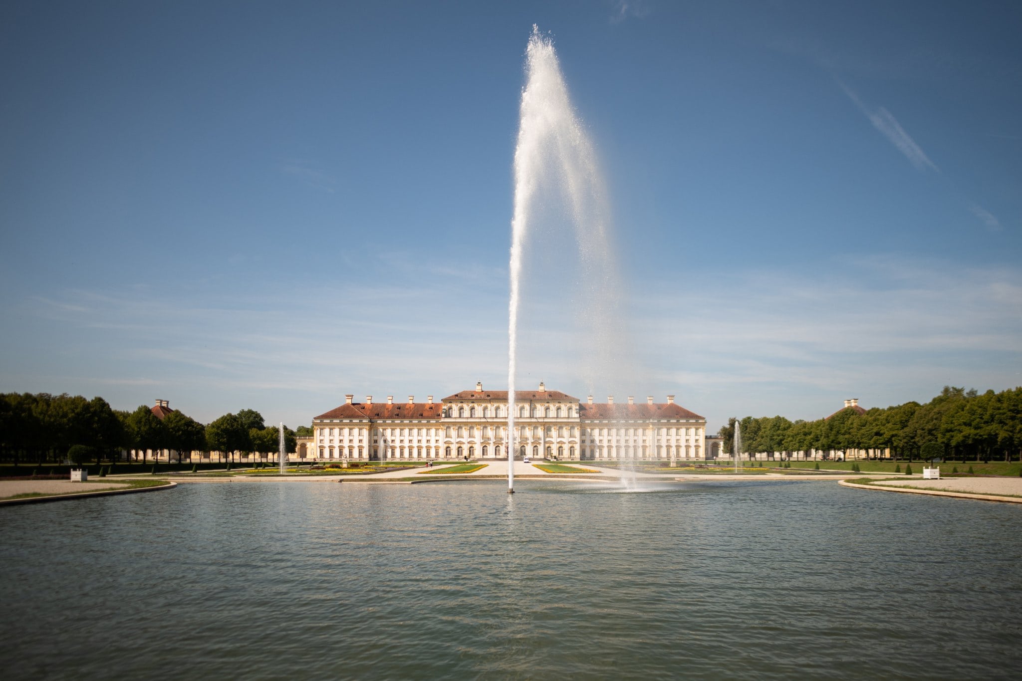 Schleissheim Palace 8 The garden side of Schleissheim New Palace with its central fountain and canal