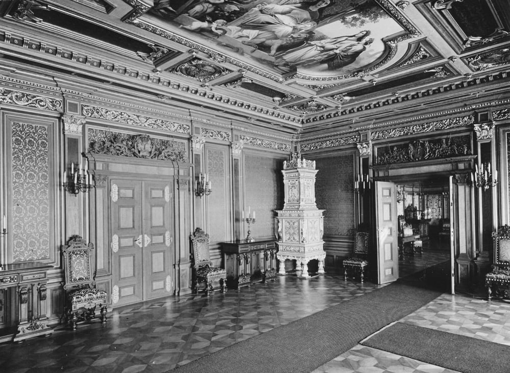 Trausnitz Castle 7 Ludwig II's apartments at Burg Trausnitz photographed in 1928 before the 1961 fire