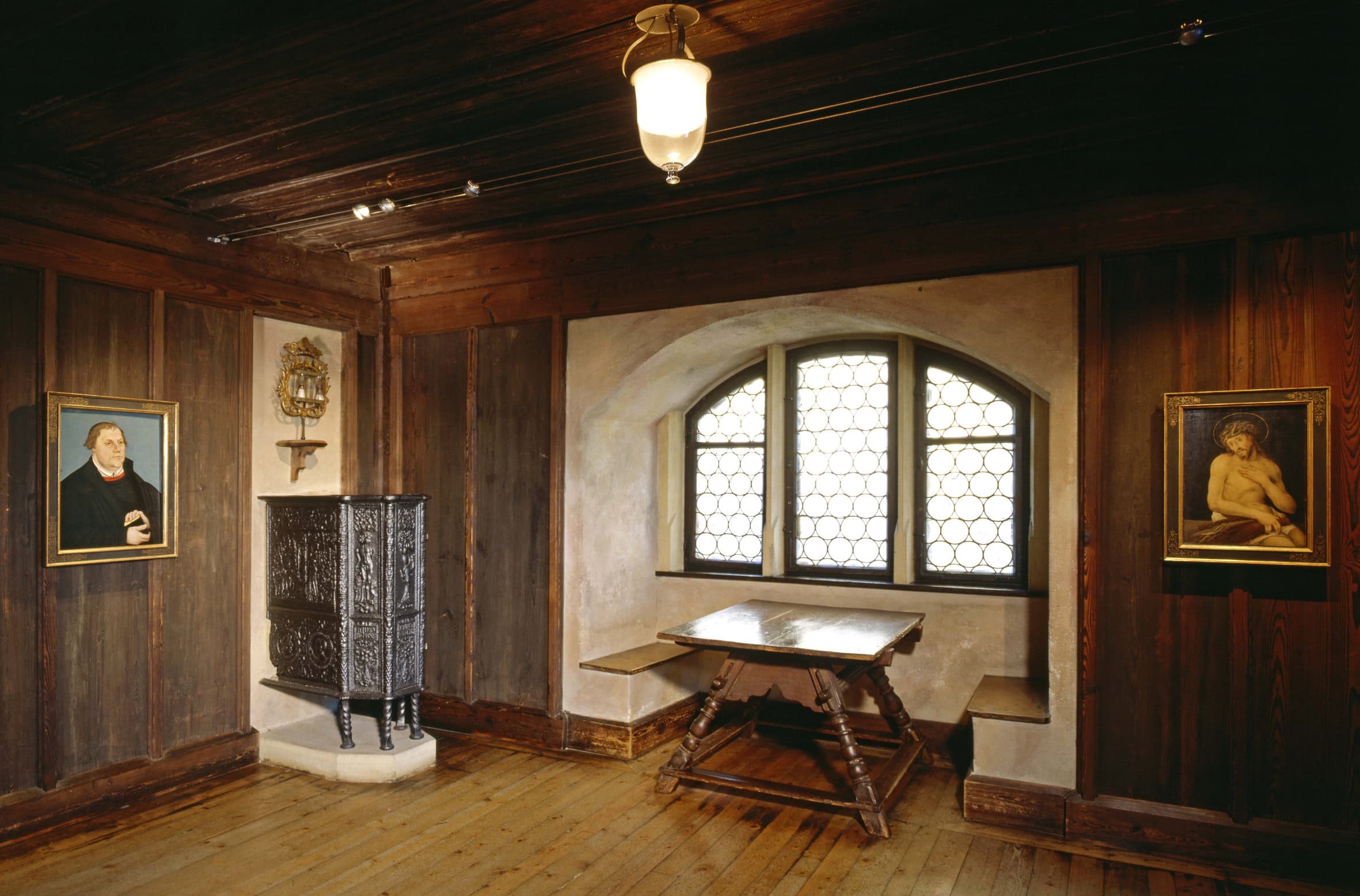 Coburg Fortress 3 The Lutherzimmer at Veste Coburg, four-room suite in the Hohes Haus where Martin Luther spent six months during the Diet of Augsburg in 1530