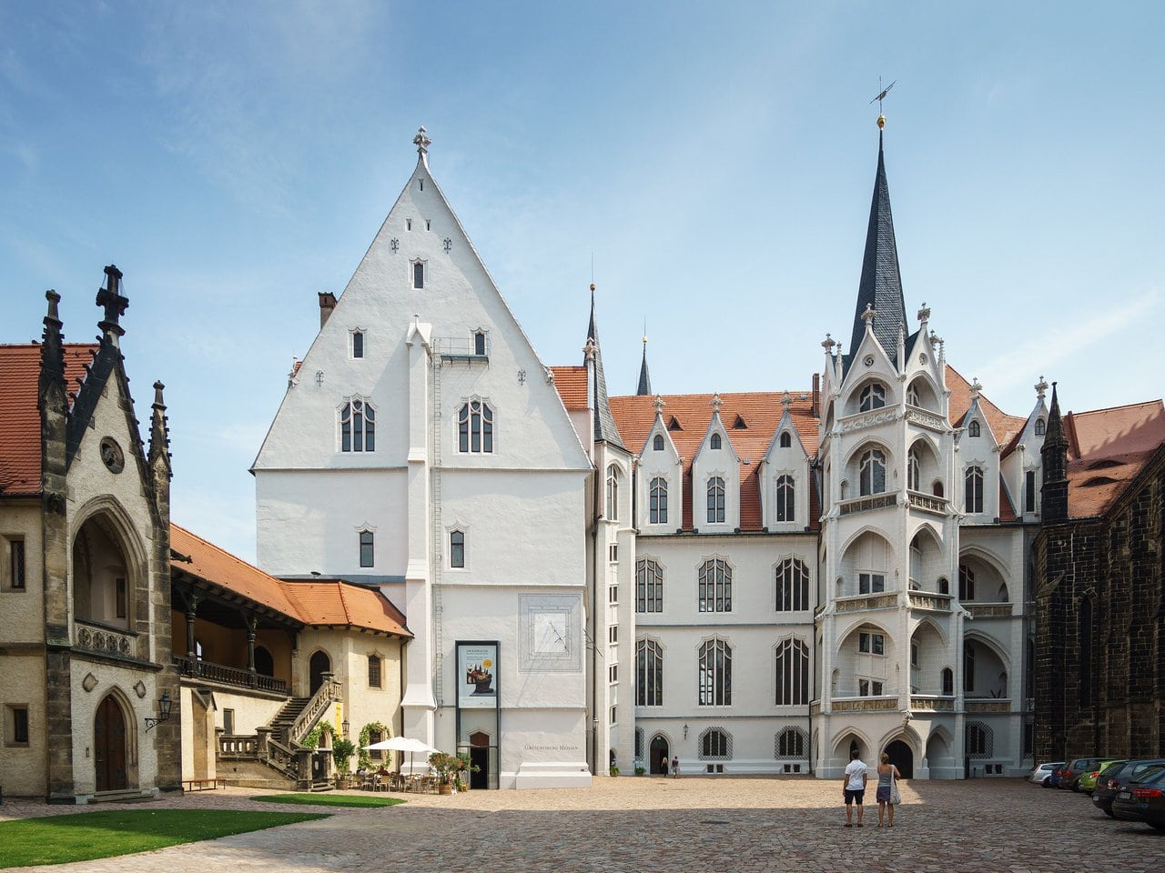 Albrechtsburg Castle 3 Courtyard of Albrechtsburg Castle with the Great Spiral Stair tower