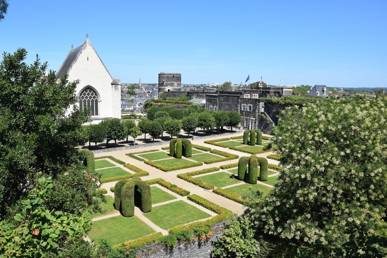Gardens and the Tour du Moulin at the Château d'Angers