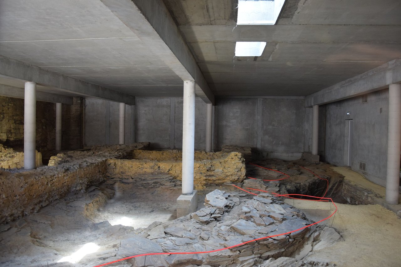 Excavated foundations of the comital palace at the Château d'Angers