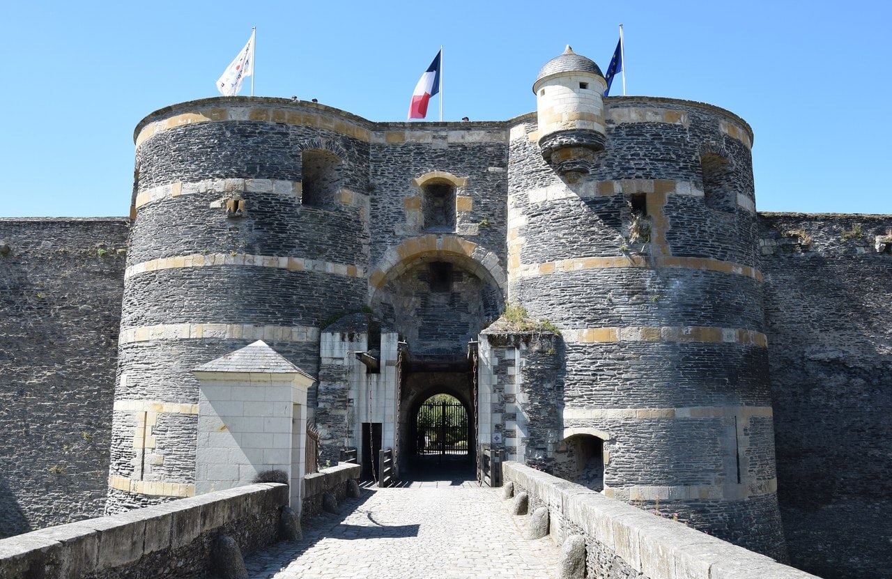 The Porte de la Ville and drawbridge of the Château d'Angers
