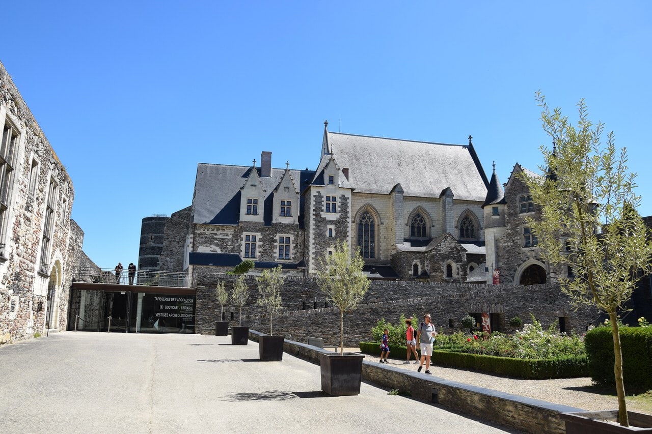 Courtyard of the Château d'Angers with the Logis Royal and Apocalypse gallery