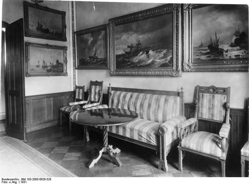 Babelsberg Palace 6 A furnished room in Babelsberg Palace photographed in 1931.
