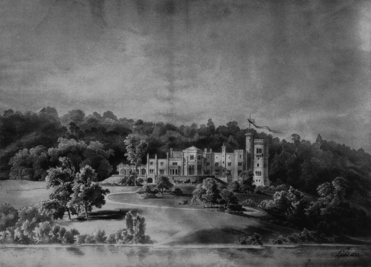 The Garden Palaces of Potsdam 5 Karl Friedrich Schinkel's 1833 design for Babelsberg, the turreted summer house above the Havel.