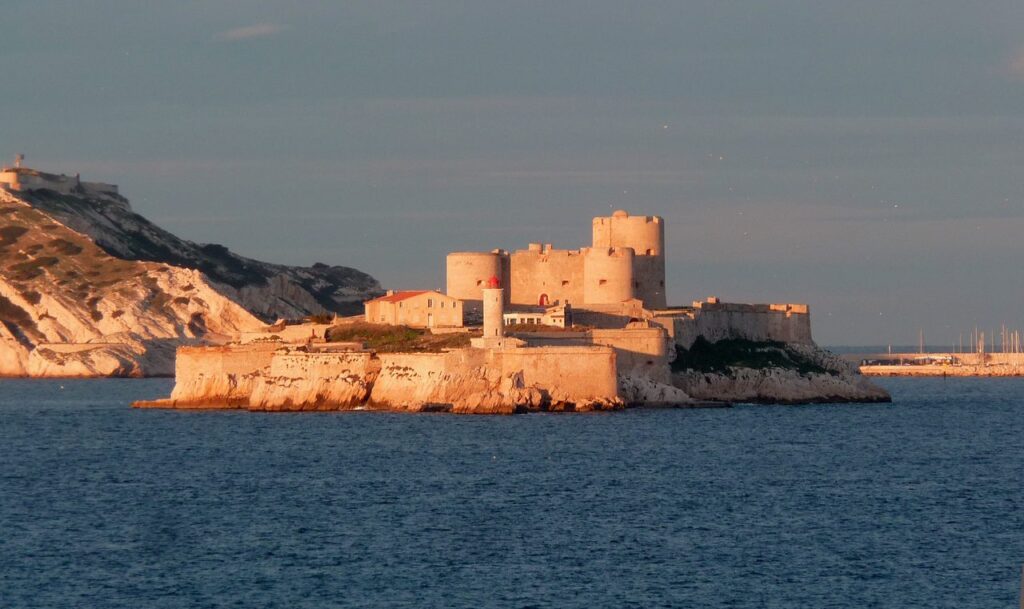 Château d'If in early morning light on its island.