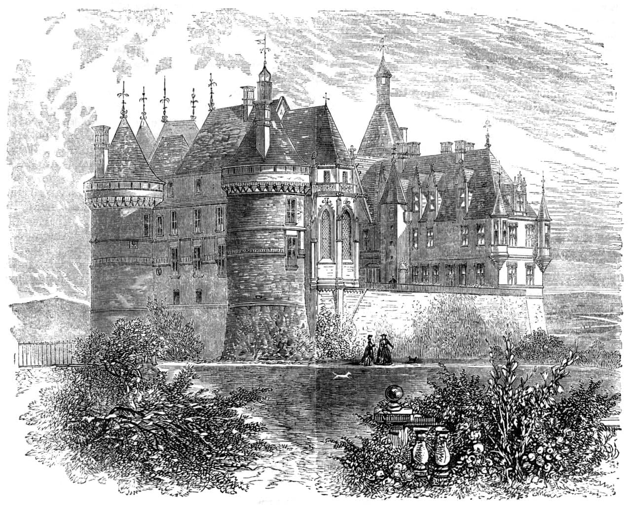 Château de Chaumont-sur-Loire 5 A nineteenth-century engraving of Château de Chaumont-sur-Loire seen from the river