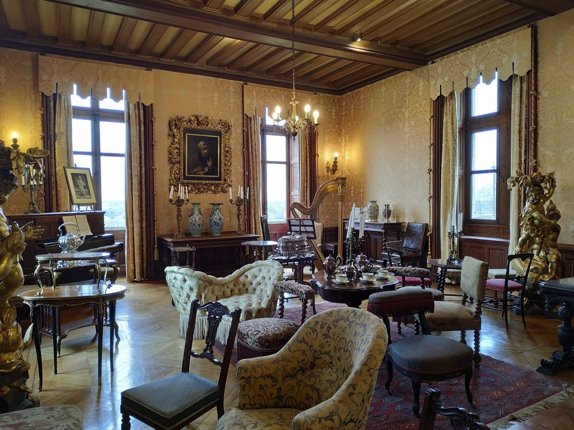 Château de Chaumont-sur-Loire 6 The grand salon at Château de Chaumont-sur-Loire, furnished in late nineteenth-century style