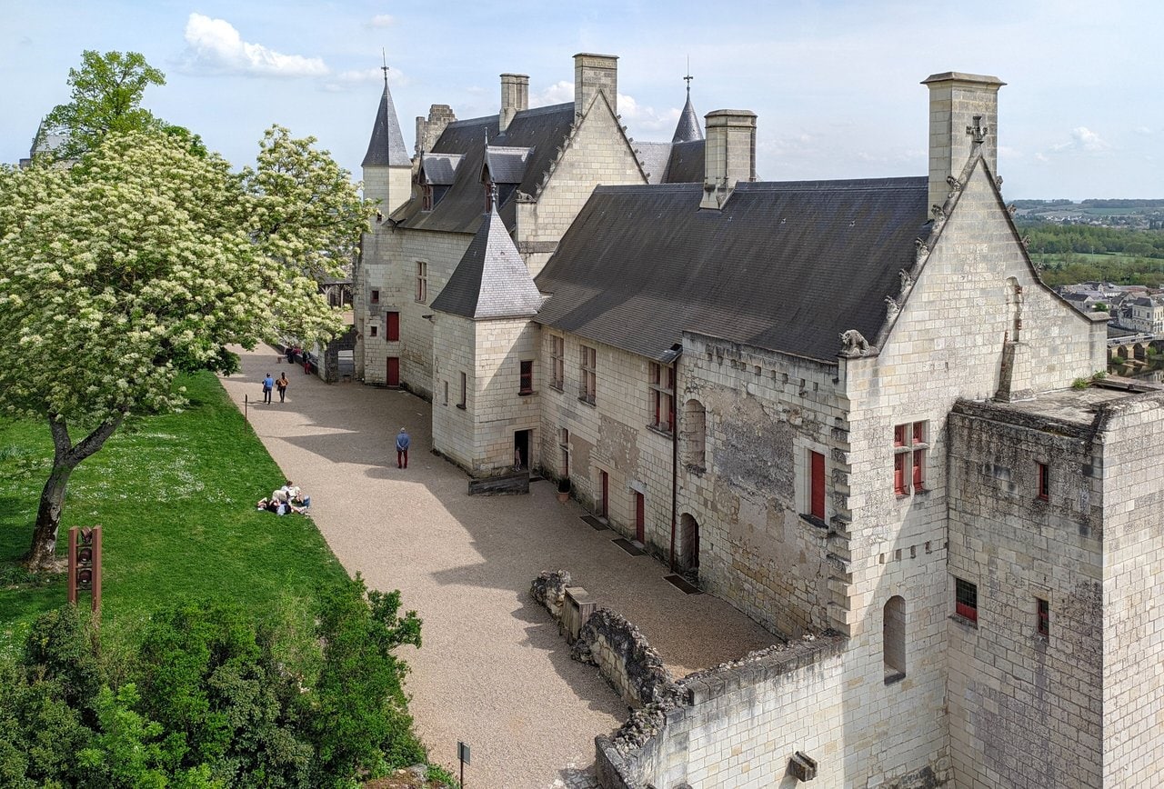 Château de Chinon 7 The restored Logis Royaux range overlooking the Vienne valley