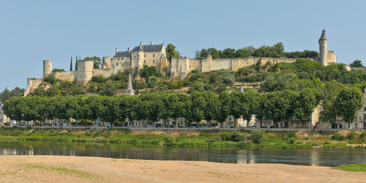 Château de Chinon 1 The Forteresse Royale de Chinon stretched along its ridge above the River Vienne