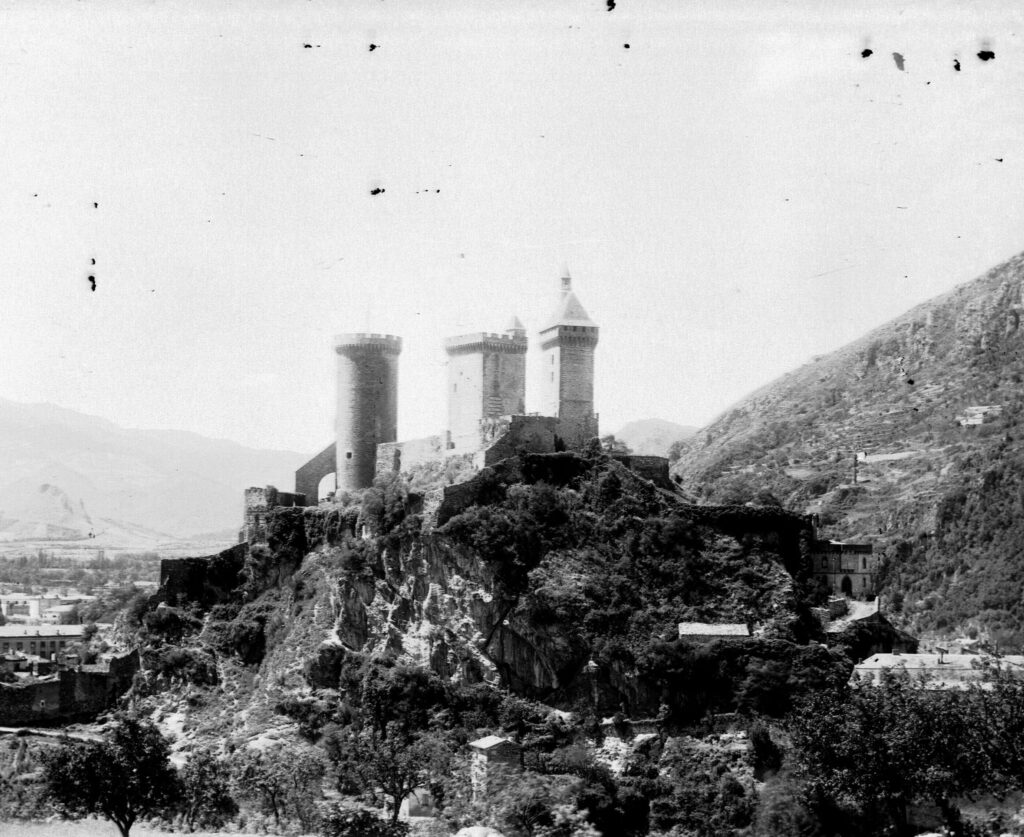 Château de Foix 10 An early photograph of Château de Foix on its rock