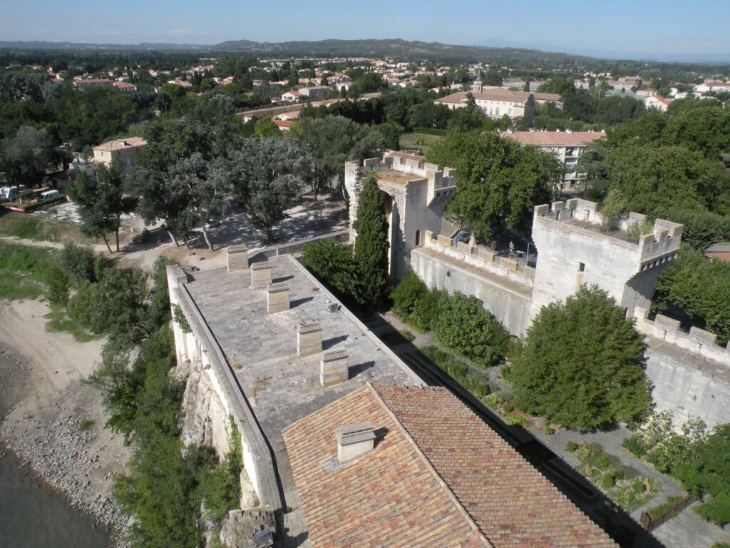 Château de Tarascon 8 Aerial view of the rectangular plan of Château de Tarascon