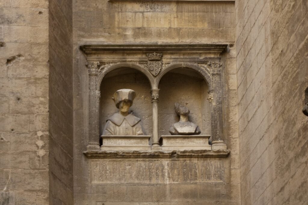 Château de Tarascon 9 The Renaissance niche at Château de Tarascon that held busts of King René and Jeanne de Laval