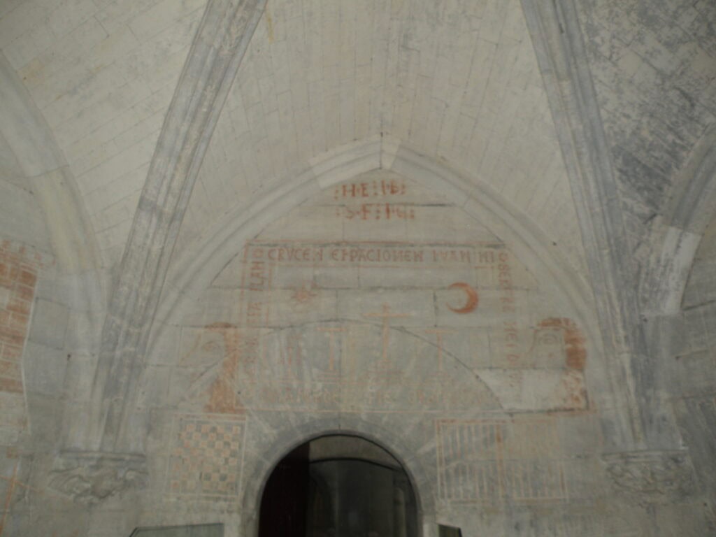 Château de Tarascon 11 The vaulted hall of the galleys at Château de Tarascon where sailors carved ship graffiti