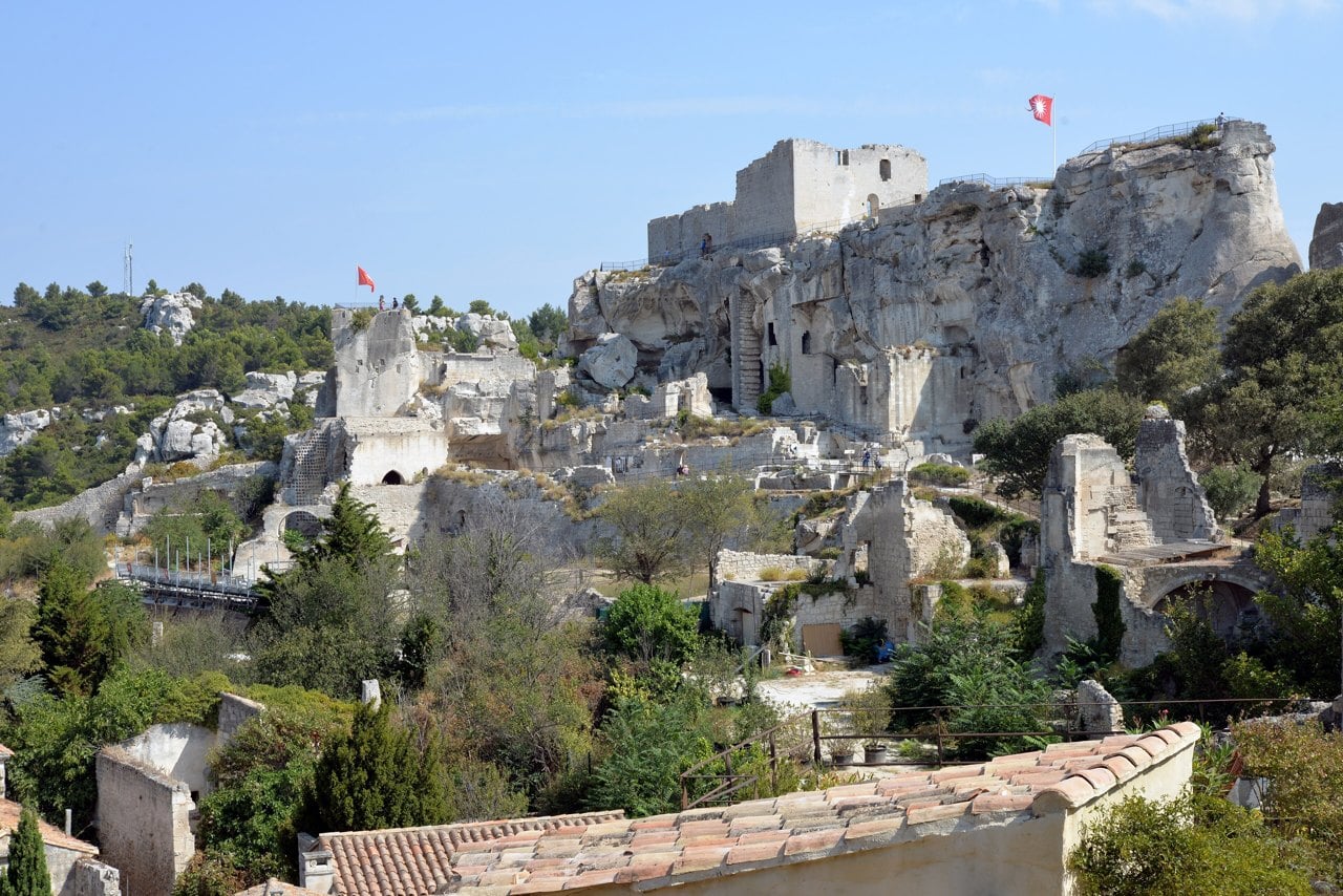 Castles of Provence: Four Great Strongholds of the South 6 The keep of the Château des Baux-de-Provence on its limestone rock