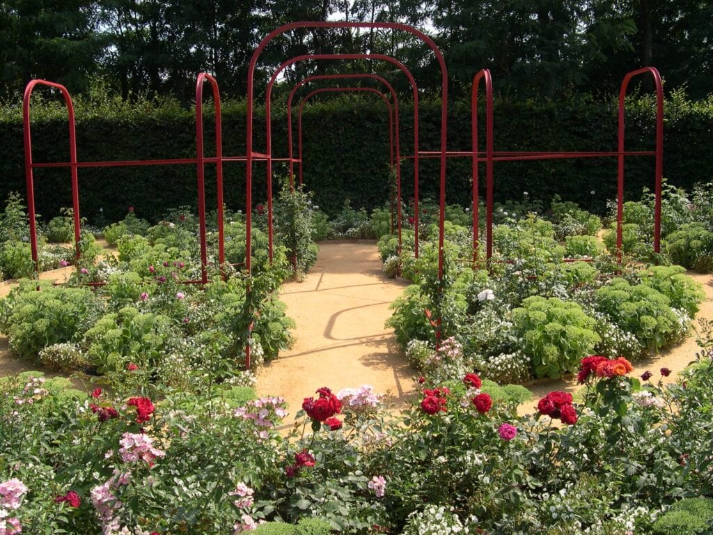 A rose garden plot at the International Garden Festival, Chaumont-sur-Loire