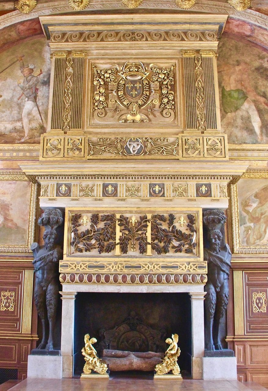 Château de Fontainebleau 4 The atlante chimneypiece of the Salle de Bal at the Château de Fontainebleau