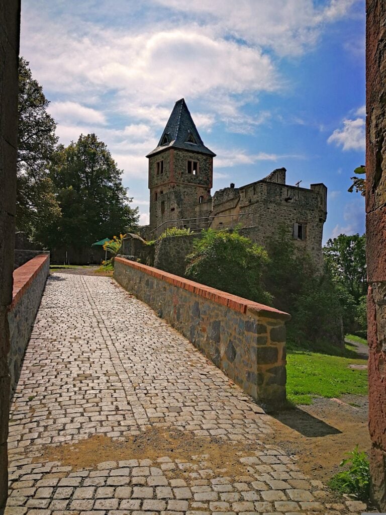Frankenstein Castle 9 The cobbled approach to the gate tower