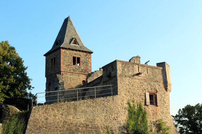 Frankenstein Castle 3 Frankenstein Castle at golden hour, the tower and bastion above the Odenwald