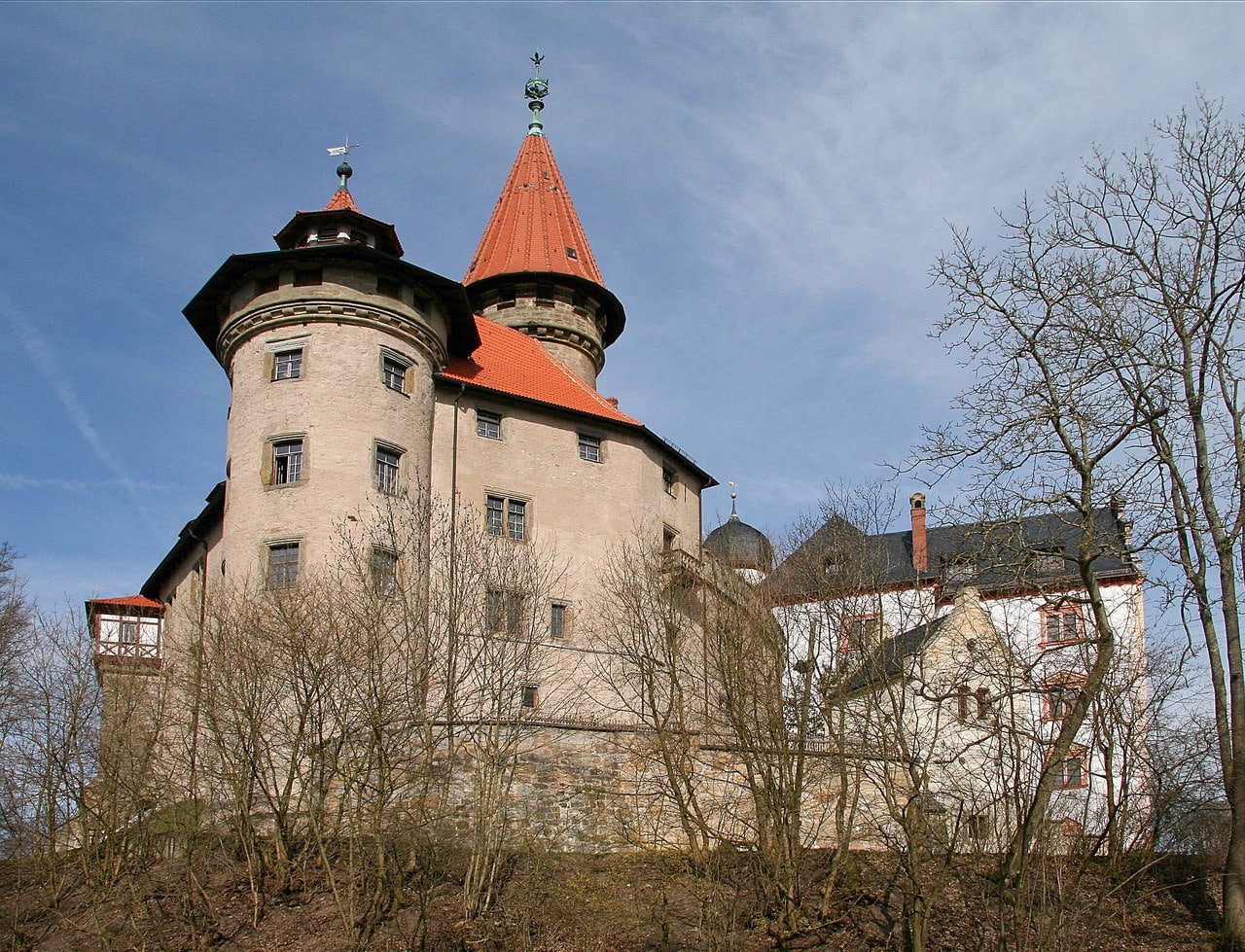 Heldburg Fortress 6 The Hexenturm tower and French Building of Heldburg Fortress