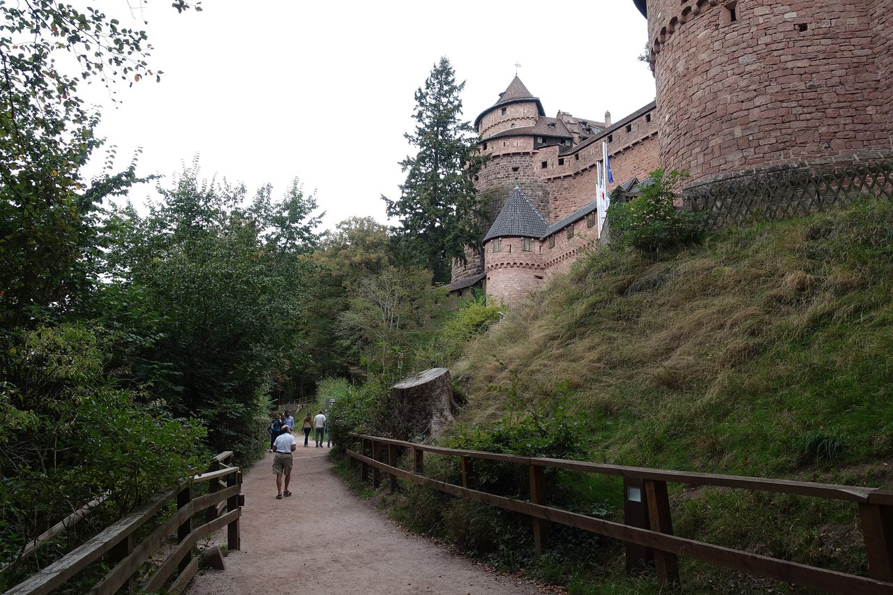 Château du Haut-Kœnigsbourg 6 The walled approach to the gate of the Château du Haut-Kœnigsbourg