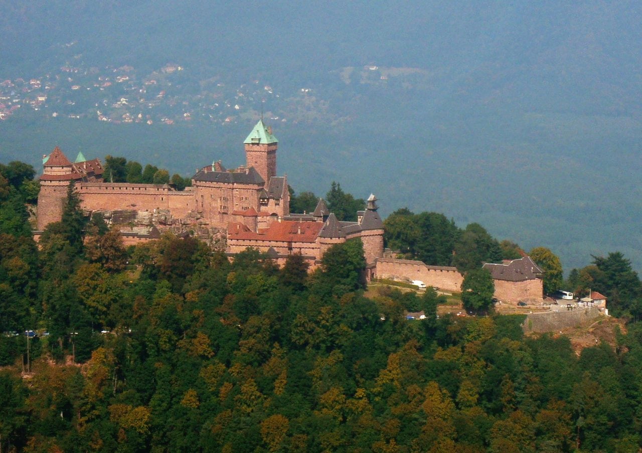 Château du Haut-Kœnigsbourg on its forested ridge in Alsace Château du Haut-Kœnigsbourg on its forested ridge in Alsace