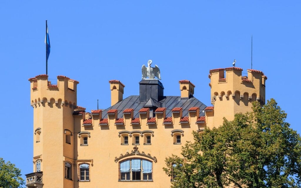 Hohenschwangau Castle 7 The swan finial on the roof of Hohenschwangau Castle