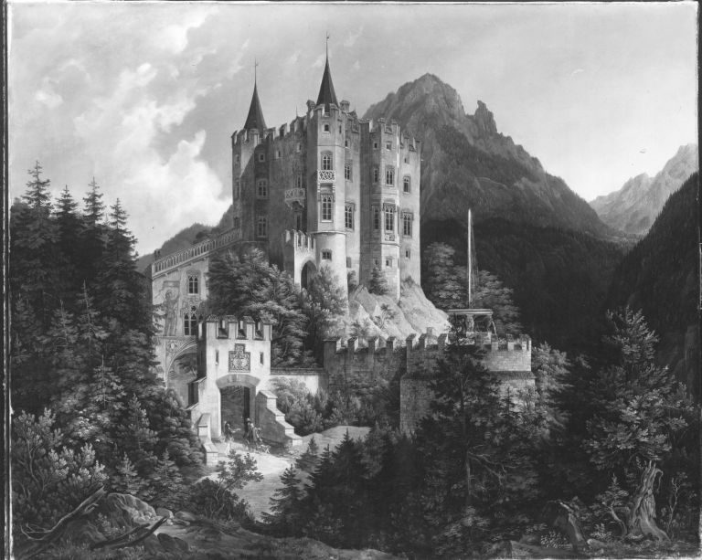 Hohenschwangau Castle 10 Painting of Hohenschwangau Castle by Ferdinand Jodl