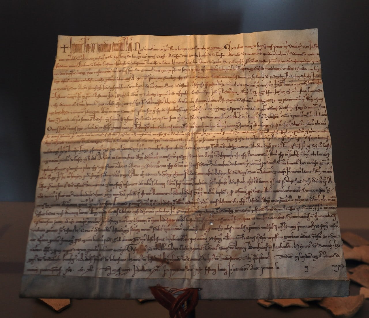 Königstein Fortress 3 The 1241 Upper Lusatian Border Charter naming the rock in lapide regis