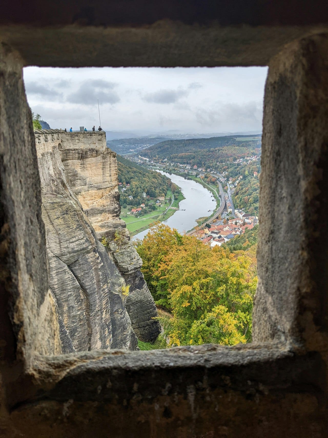Königstein Fortress 8 View down the Elbe from the ramparts of Königstein Fortress