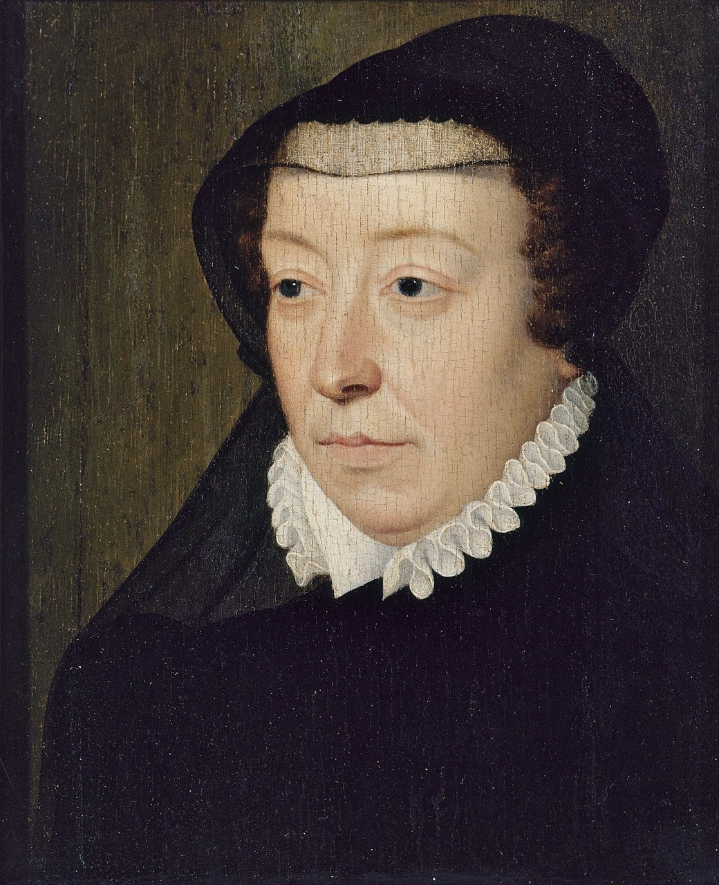 Catherine de' Medici in widow's cap and veil, workshop of François Clouet, about 1565