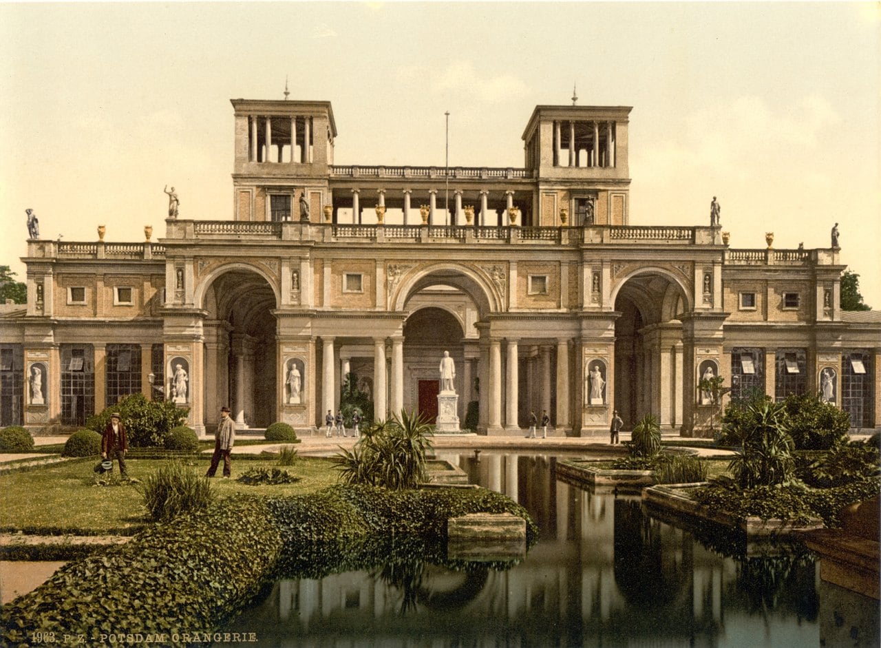 Orangery Palace 10 Historic photograph of the Orangery Palace in Sanssouci Park, Potsdam, around 1900