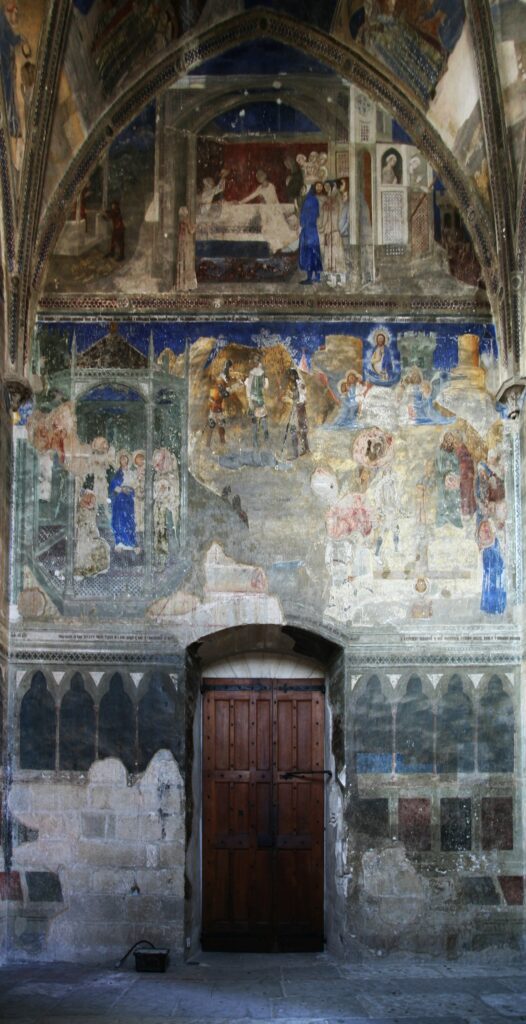 Palais des Papes 10 Matteo Giovannetti's frescoes on the west wall of the Chapelle Saint-Martial