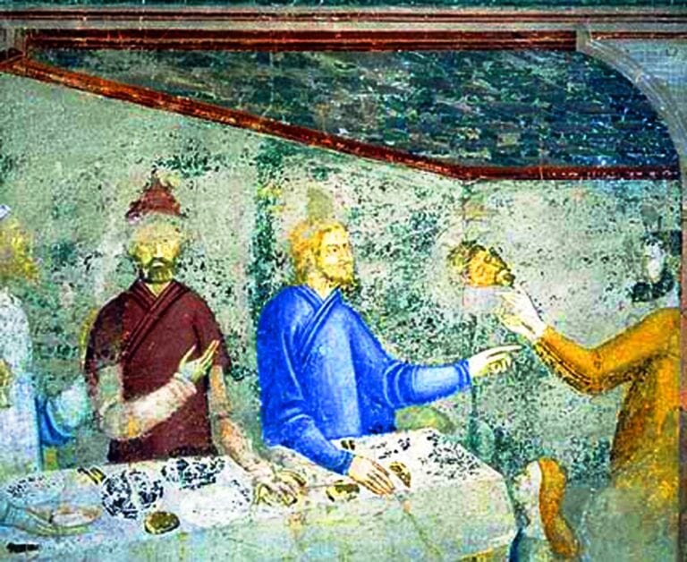 Palais des Papes 9 Detail of the Feast of Herod fresco attributed to Matteo Giovannetti in the Palais des Papes