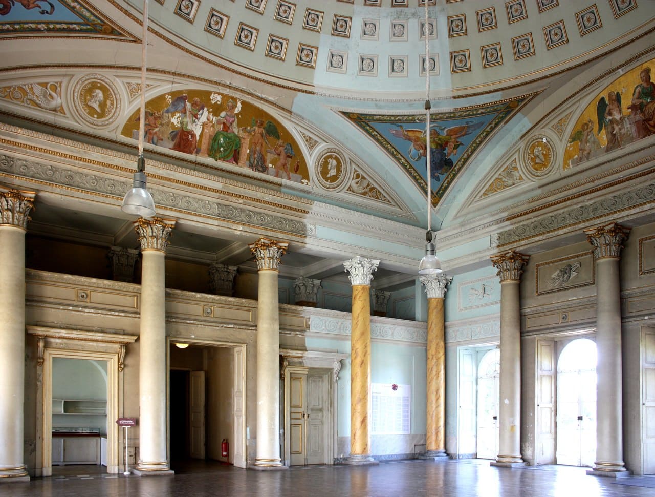 Pillnitz Castle 5 The Neoclassical domed hall of the Neues Palais at Schloss Pillnitz