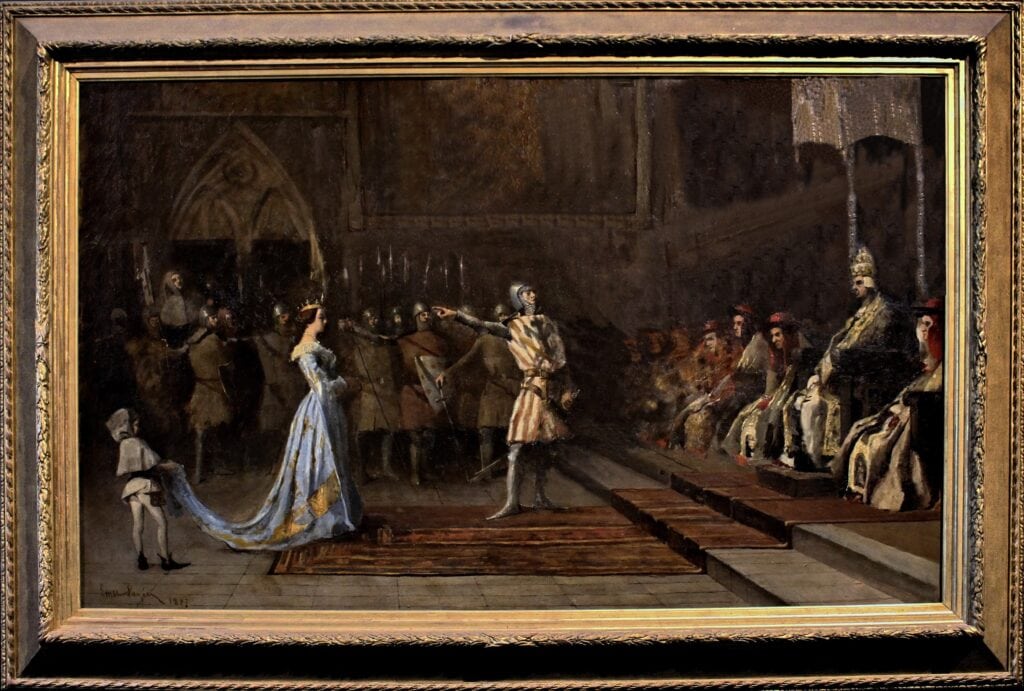 Palais des Papes 13 Emile Lagier's 1887 painting of Queen Joanna of Naples received by Pope Clement VI at Avignon