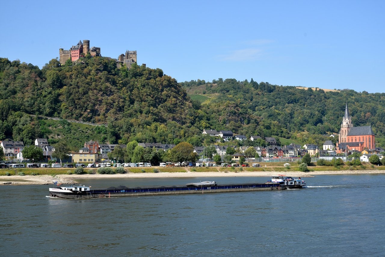 Schönburg Castle 2 Schönburg Castle above the town of Oberwesel, seen across the Rhine