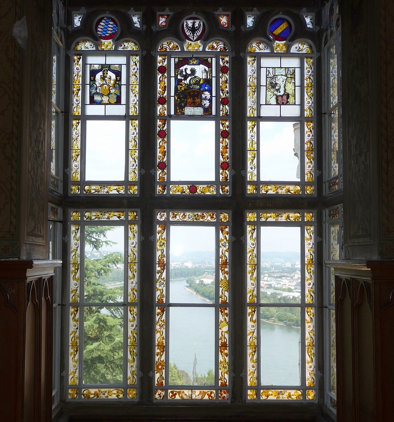 Schinkel, Persius, and the Prussian Romantic Landscape 5 Schloss Stolzenfels above the Rhine, Schinkel's neo-Gothic summer residence