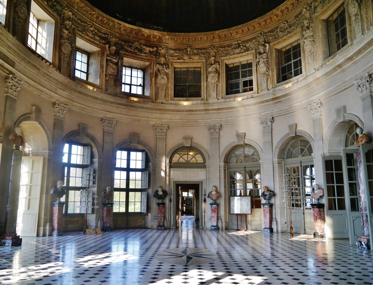 The oval Grand Salon of Vaux-le-Vicomte beneath its unfinished dome