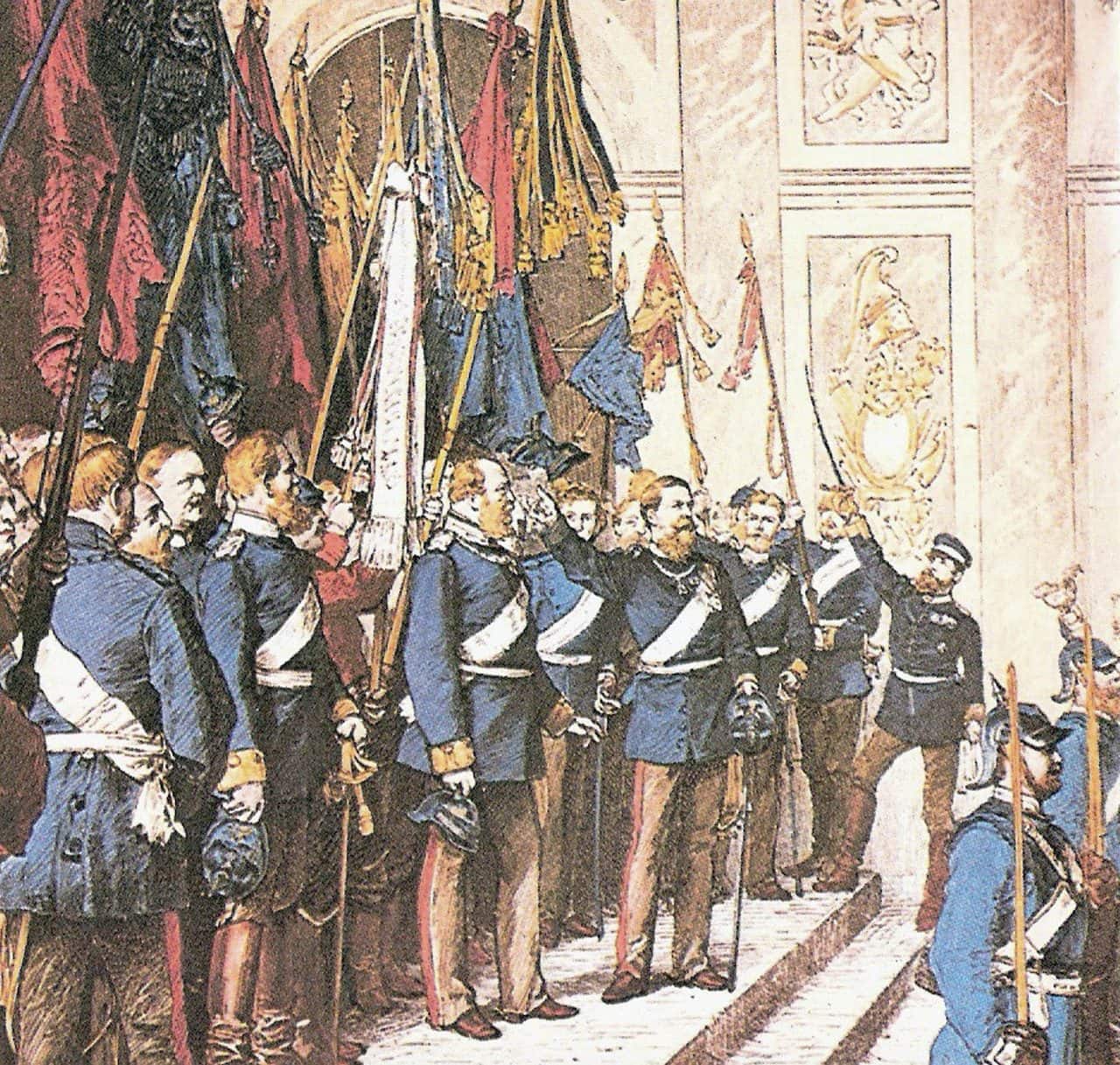Palace of Versailles 7 Anton von Werner's painting of the proclamation of the German Empire in the Hall of Mirrors in 1871