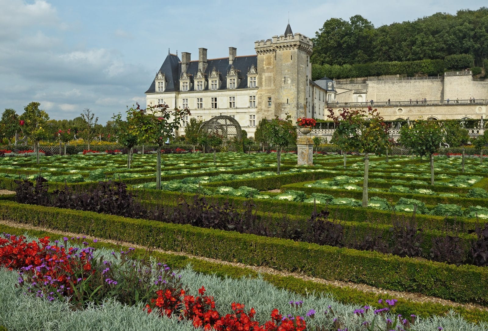 Château de Villandry 5 The ornamental kitchen garden of Villandry seen from above