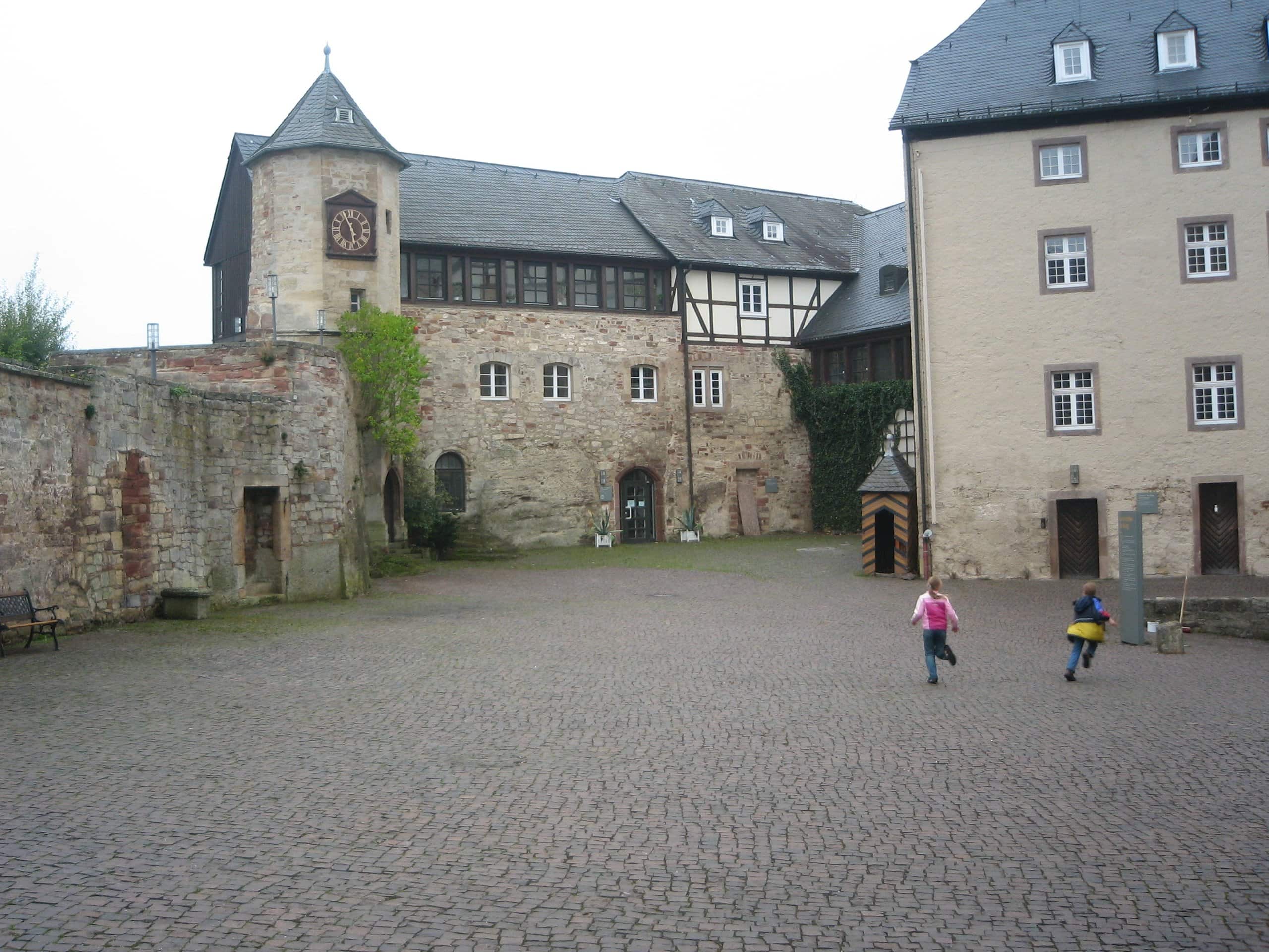 The inner courtyard of Waldeck Castle