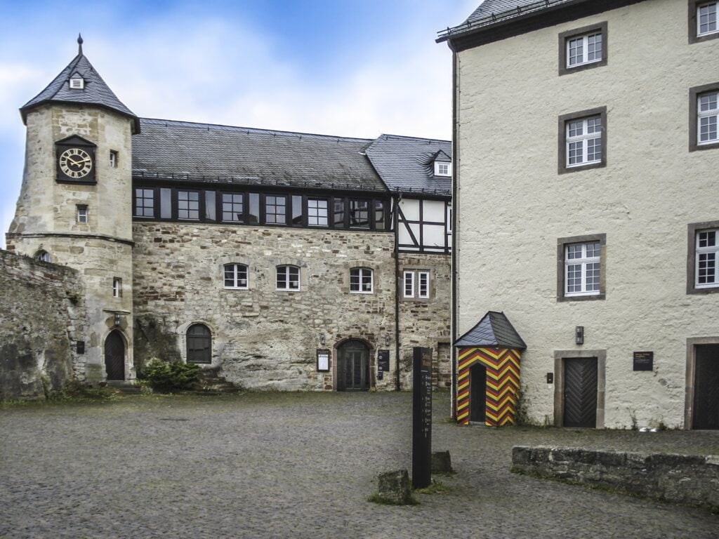 The inner courtyard of Waldeck Castle